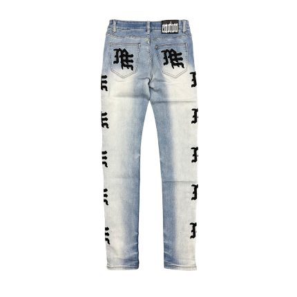 Mixed Emotions Monogram Denim Light Jeans