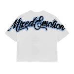 Mixe Demotion Blue Rhinestone Cropped Shirts