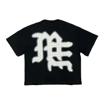 Mixe Demotion End Rhinestone Tee Black