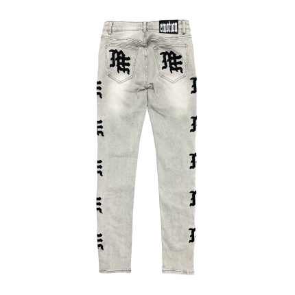Mixe Demotion Monogram Denim Grey Wash