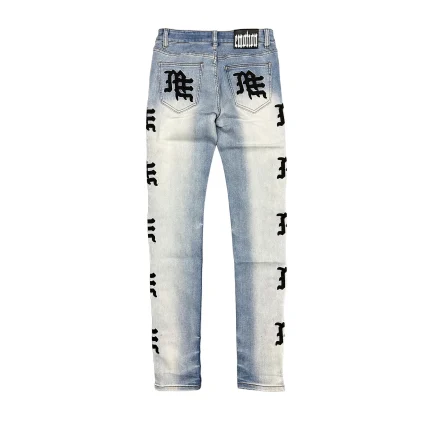 Mixe Demotion Monogram Denim Light Blue Wash