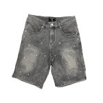 Mixe Demotion Paisley Denim Grey Shorts