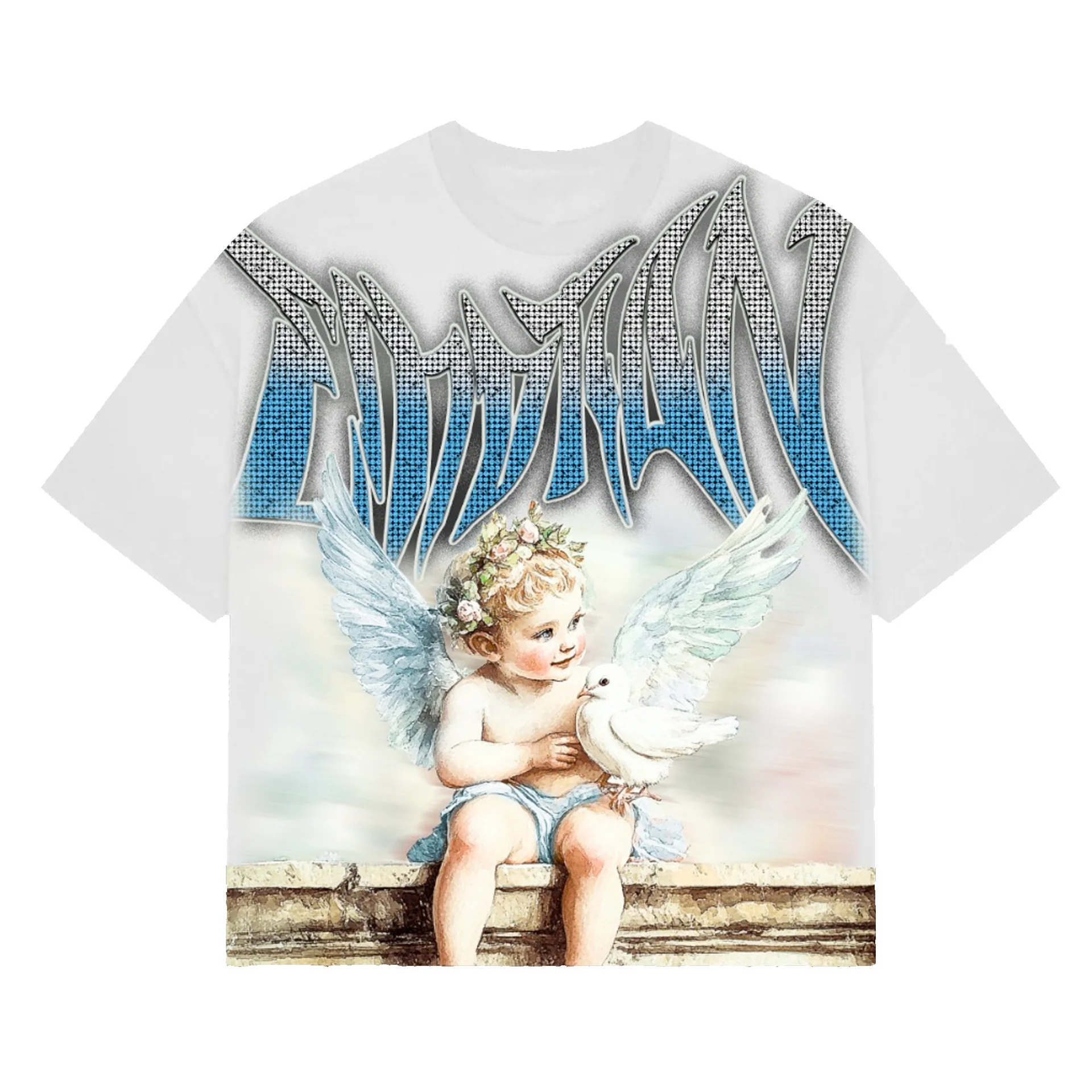 Mixe Demotion White Dove Rhinestone Tee Mixe Demotion White Dove Rhinestone Tee