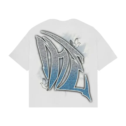 Mixe Demotion White Dove Rhinestone Tee