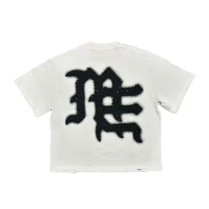 Mixe Demotion White End Rhinestone Tee