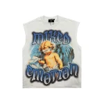 Mixe demotion white Angel sleeveless tee