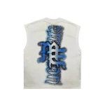 Mixe demotion white Angel sleeveless tee