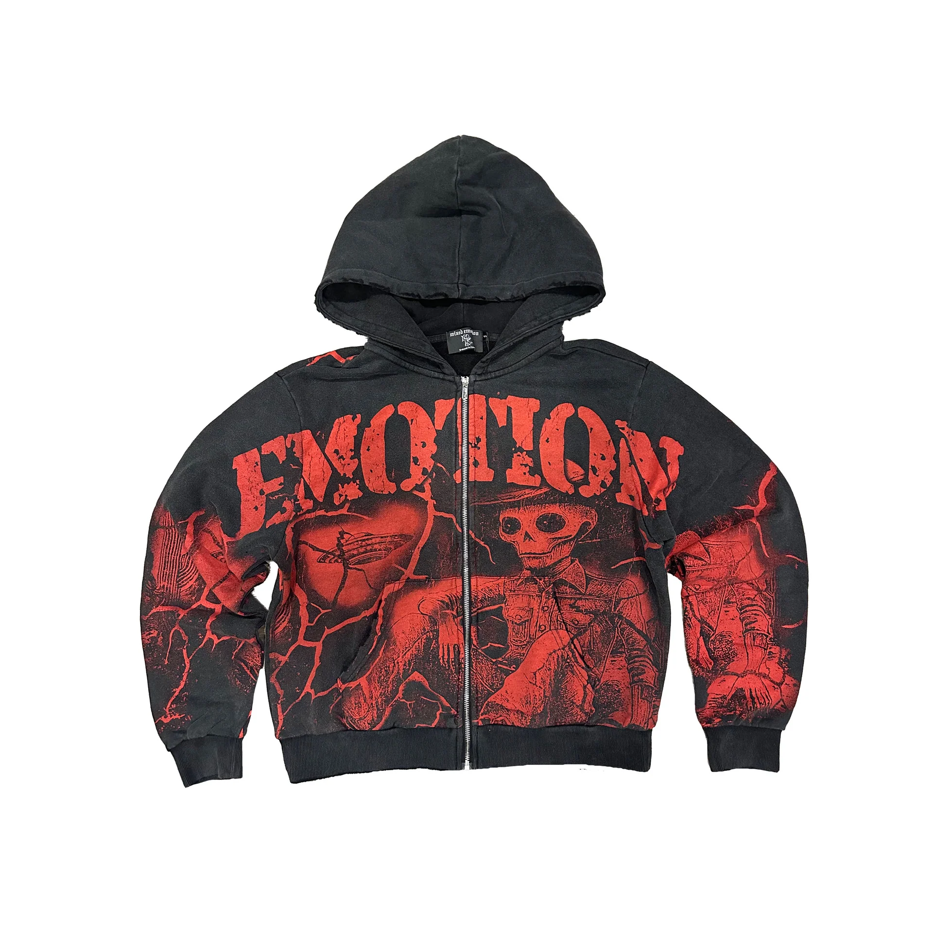 Mixed Emotion Acid Wash “Deserted” Hoodie Mixed Emotion Acid Wash “Deserted” Hoodie