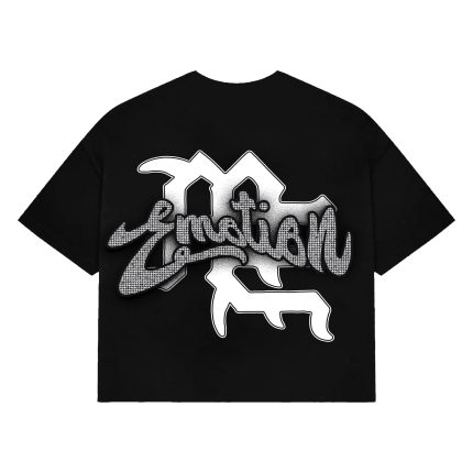 Mixed Emotion Black “Rhinestone” Cropped Tee