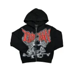 Mixed Emotion Graffiti Rhinestone Hoodie