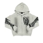 Mixed Emotion Grey Faded Hoodie