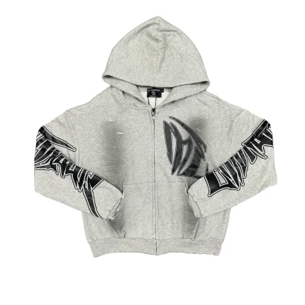 Mixed Emotion Grey Faded Hoodie