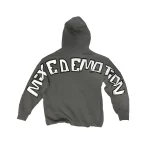 Mixed Emotion Grey Monster Cropped Hoodie