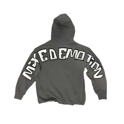 Mixed Emotion Grey Monster Cropped Hoodie